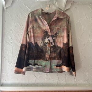 TanJay Multicolor Scenic Jean Jacket